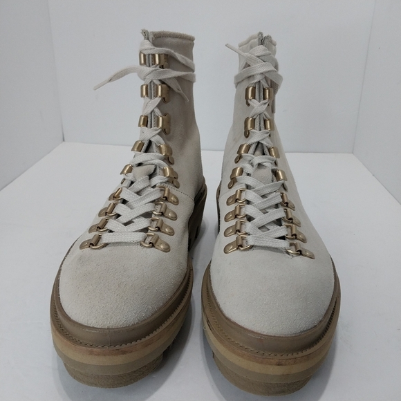 All Saints Wanda Genuine Suede Lug‎ Sole Combat Boot, NWT, Size 40 - Picture 2 of 11